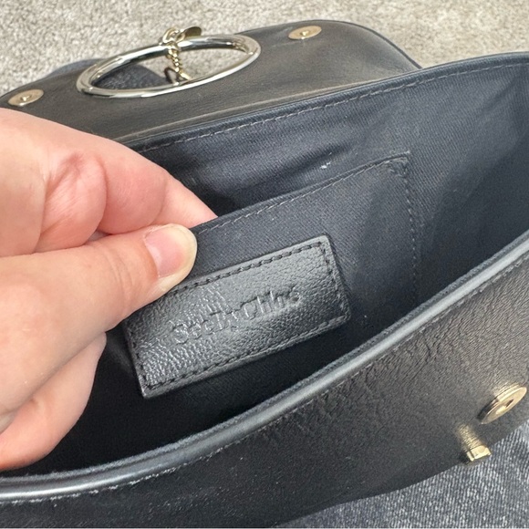 See By Chloé Black Saddle Mara Leather Shoulder Bag - Picture 7 of 16